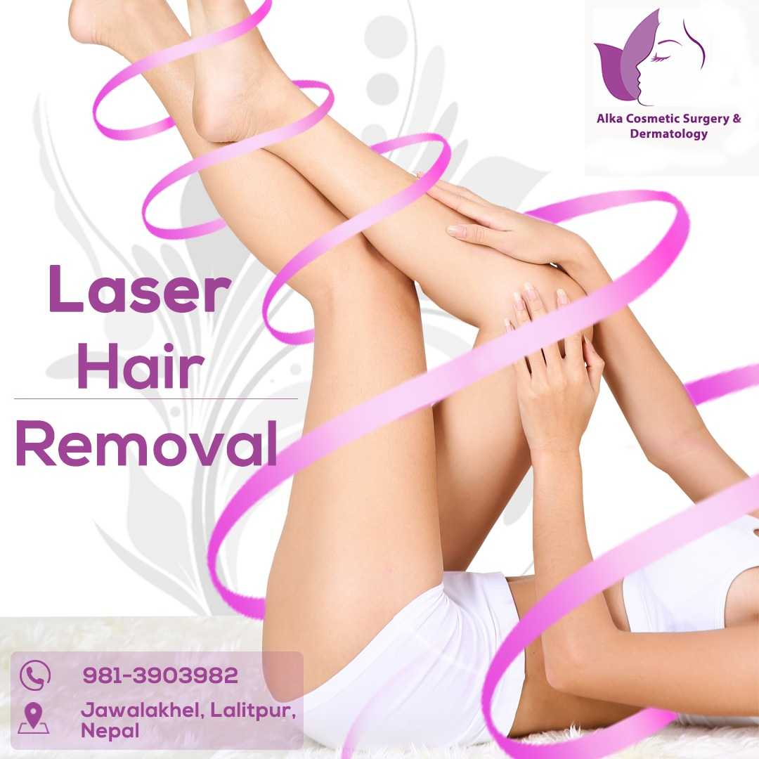 A woman who did laser hair removal.